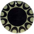 Tab shell round in celedon
