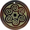Tab shell round in celedon