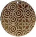 Tab shell round in gold