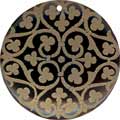 Tab shell round in gold