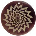 Tab shell round in gold Tab shell round in gold