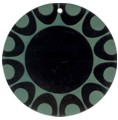 Tab shell round in green