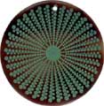 Tab shell round in green