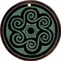Tab shell round in green