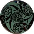 Tab shell round in green