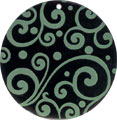 Tab shell round in green Tab shell round in green