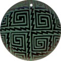 Tab shell round in green