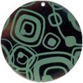 Tab shell round in green