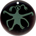 Tab shell round in green