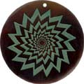 Tab shell round in green