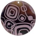 Tab shell round in purple