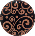 Tab shell round in red Tab shell round in red