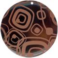 Tab shell round in red