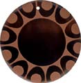 Tab shell round in red