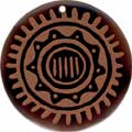 Tab shell round in red
