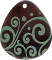 Tab shell teardrop in green