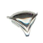 Triangular cast Sterling Silver bail