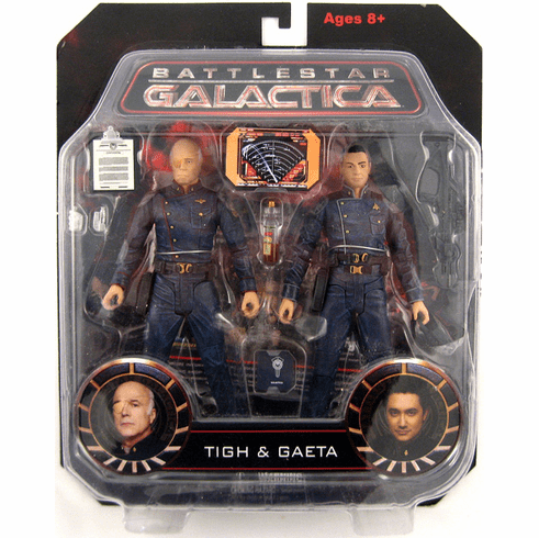 Battlestar Galactica Saul Tigh and Felix Gaeta Two-Pack Figure Set