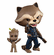 Beast Kingdom Guardians of the Galaxy 2 Rocket Racoon with Baby Groot Exclusive Set