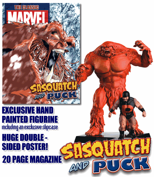 Classic Marvel Figurine Collection Magazine Special Sasquatch & Puck
