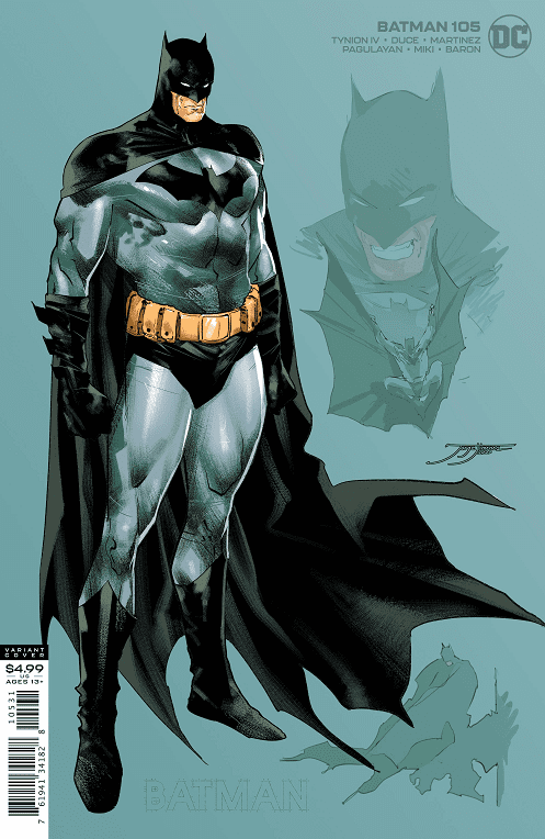 DC Comics 2016 Batman #105 Jimenez Card Stock Cover Comic Book