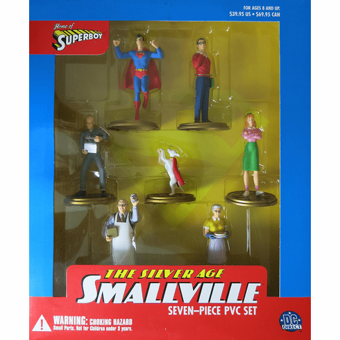 DC Direct Home of Superboy Silver Age Smallville PVC Set