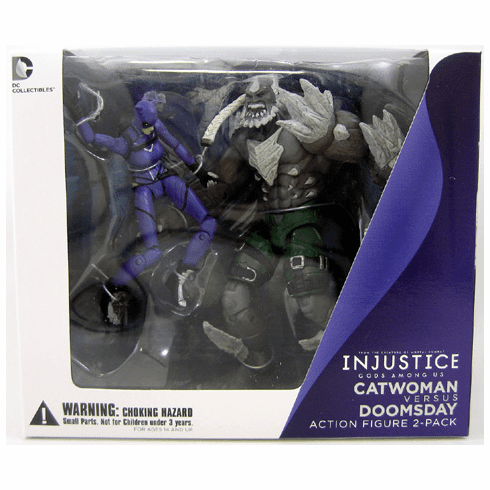 DC Injustice Gods Among Us Catwoman vs Doomsday Figure Set