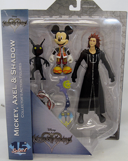 DST Kingdom Hearts Mickey Mouse, Axel, and Shadow Figure Set