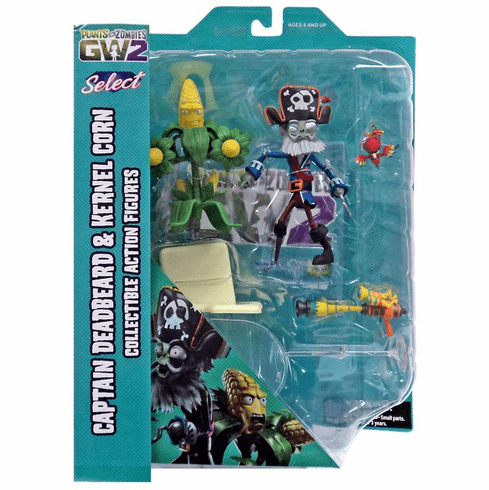 DST Plants vs. Zombies Captain Deadbeard and Kernel Corn Figure Set
