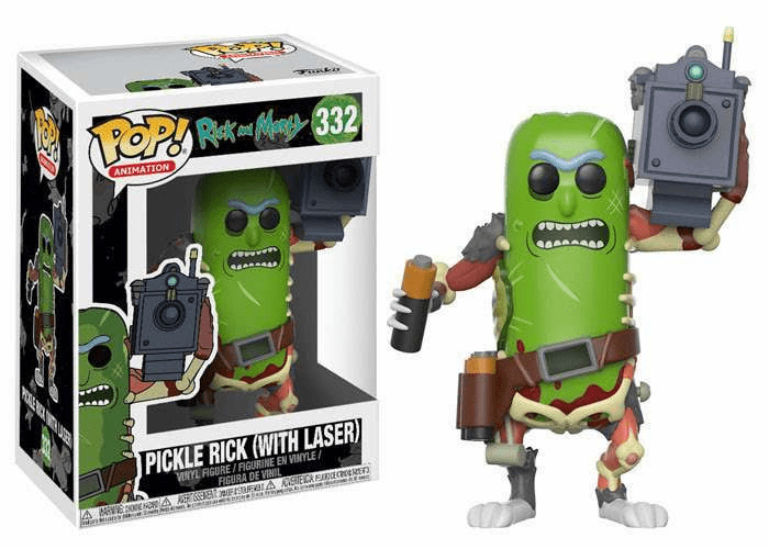 Funko Pop Animation Vinyl Rick & Morty Pickle Rick with Laser Figure