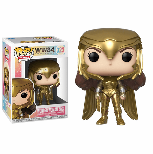 Funko Pop Heroes Vinyl 323 WW84 Wonder Woman Golden Armor Figure