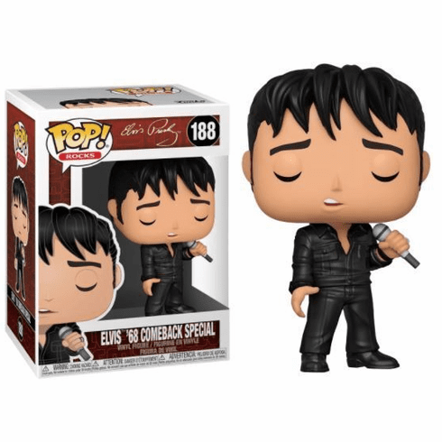 Funko Pop Rocks Vinyl 188 Elvis '68 Comeback Special Figure
