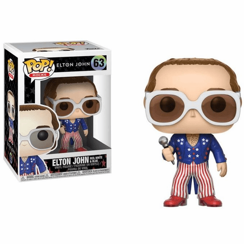 Funko Pop Rocks Vinyl Elton John Red, White, & Blue Figure