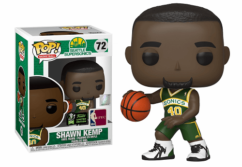 Funko Pop Vinyl Basketball 72 Seattle SuperSonics Shawn Kemp Figure