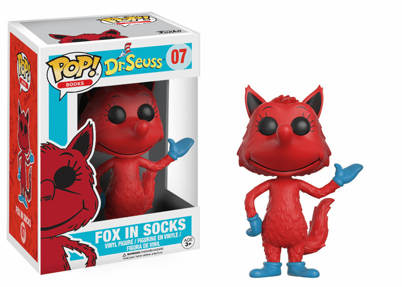 Funko Pop Vinyl Books 07 Dr. Seuss Fox in Socks Figure