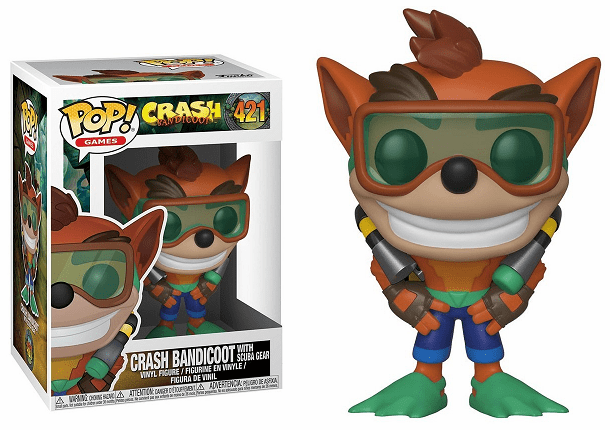Funko Pop Vinyl Games Crash Bandicoot with Scuba Gear Figure