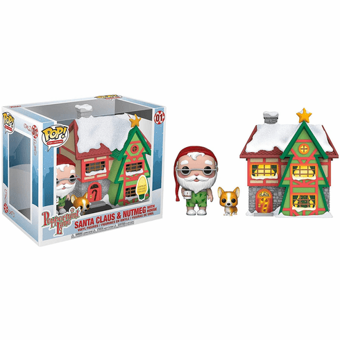 Funko Pop Vinyl Town Christmas 01 Peppermint Lane Santa and Nutmeg with House Set