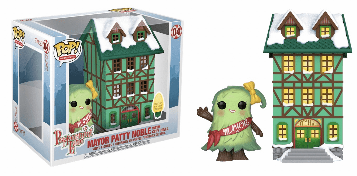 Funko Pop Vinyl Town Christmas 04 Mayor Patty Noble with City Hall Set