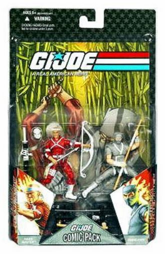 G.I. Joe 25th Anniversary Snake Eyes & Hard Master Comic Pack