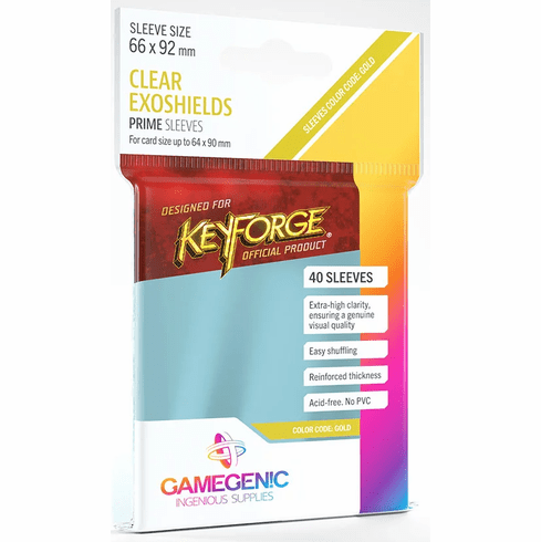 GameGenic Keyforge Clear Exoshields Prime Sleeves