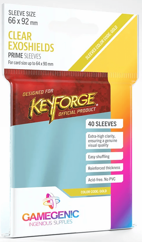 GameGenic Keyforge Clear Exoshields Prime Sleeves