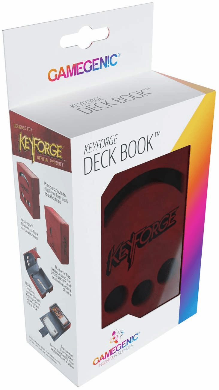 GameGenic Keyforge Microfiber Red Deck Box