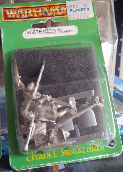 Games Workshop Warhammer Bretonnian Command Spearmen Miniature