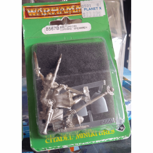 Games Workshop Warhammer Bretonnian Command Spearmen Miniature