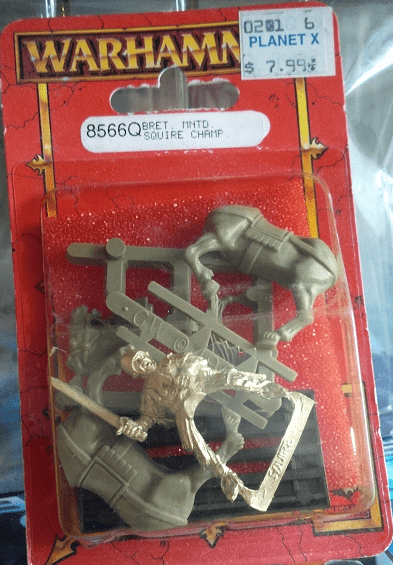 Games Workshop Warhammer Bretonnian Mounted Squire Champion Miniature