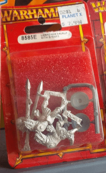 Games Workshop Warhammer Lizardman Saurus with Spears Miniature