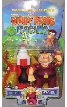 Grand Toys Diddy Kong Racing Wiz Pig Figure