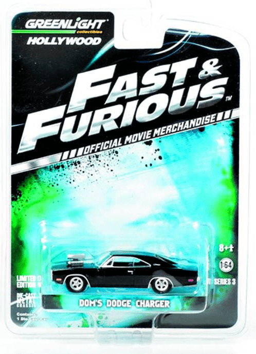 Greenlight 1:43 - Dom's 1970 Dodge Charger R/T - Fast & Furious - Miniature Métal