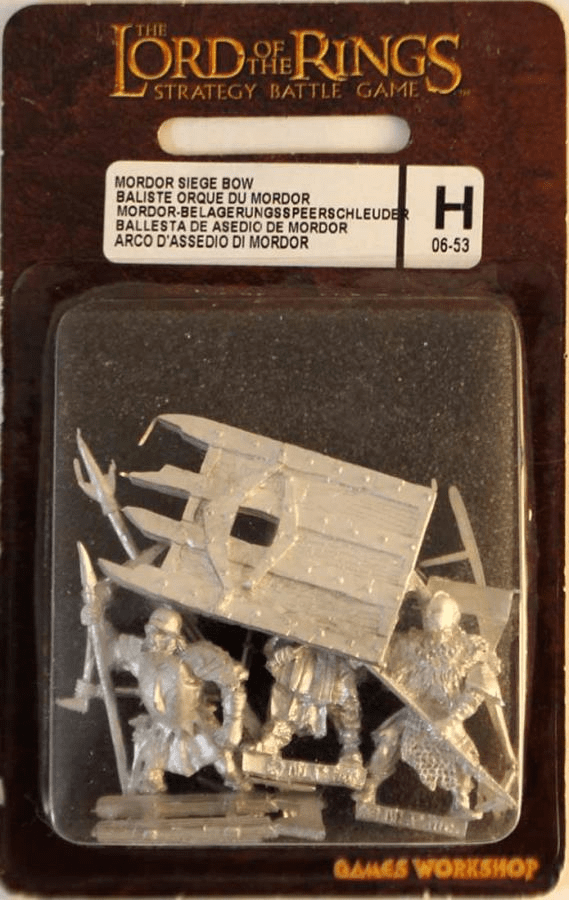 GW Lord of the Rings Two Towers Mordor Siege Bow Miniatures