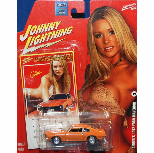 Johnny Lightning 2007 Calendar Girls Amber 1972 Ford Maverick Car
